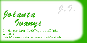 jolanta ivanyi business card